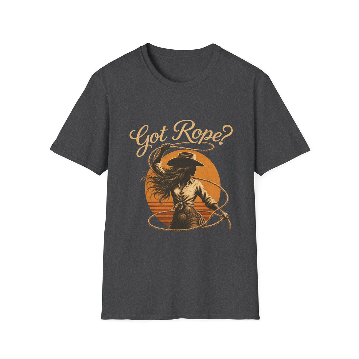 Wester Style T-Shirt for Female horse lover and rodeo roping enthusiast