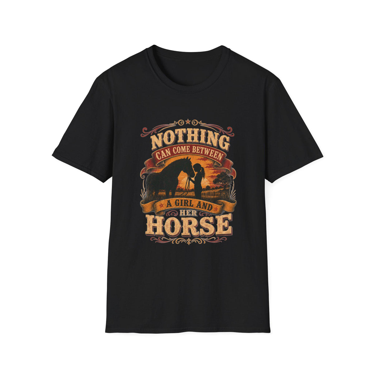 Western style apparel; Female horse lover and rider t-shirt