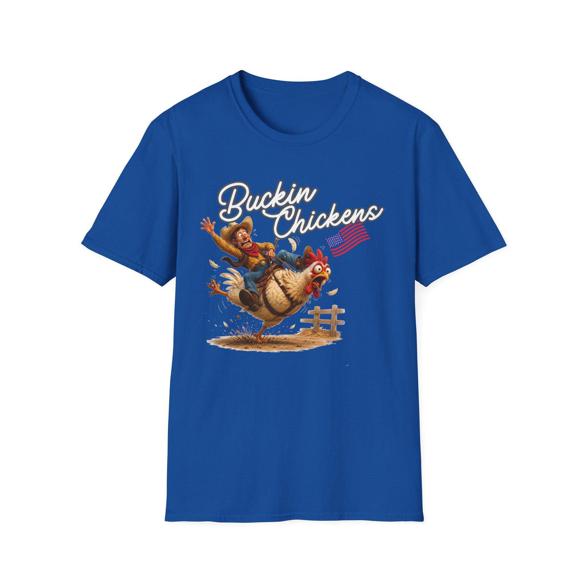 Western style funny tshirt; Buckin' Chickens Shirt | Cowboy Riding Chicken Graphic Tee