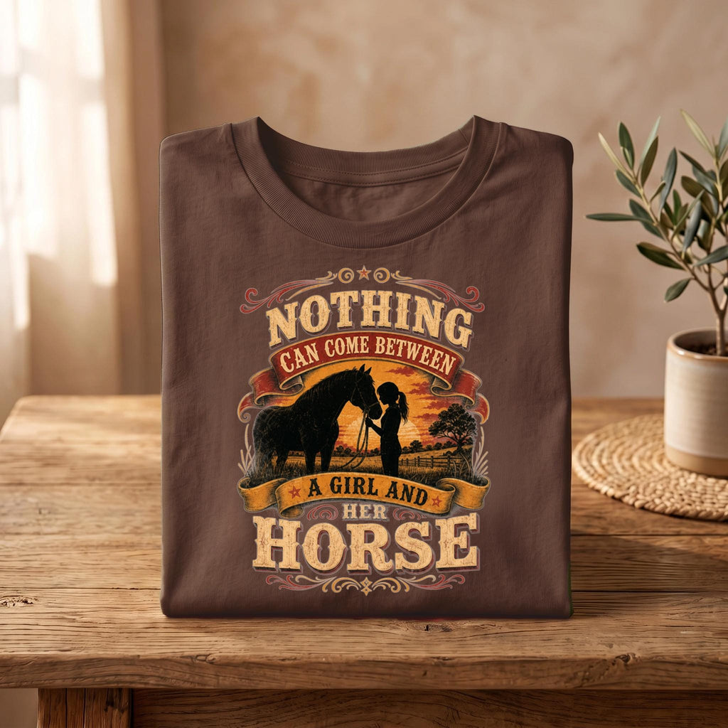 Western style apparel; Female horse lover and rider t-shirt