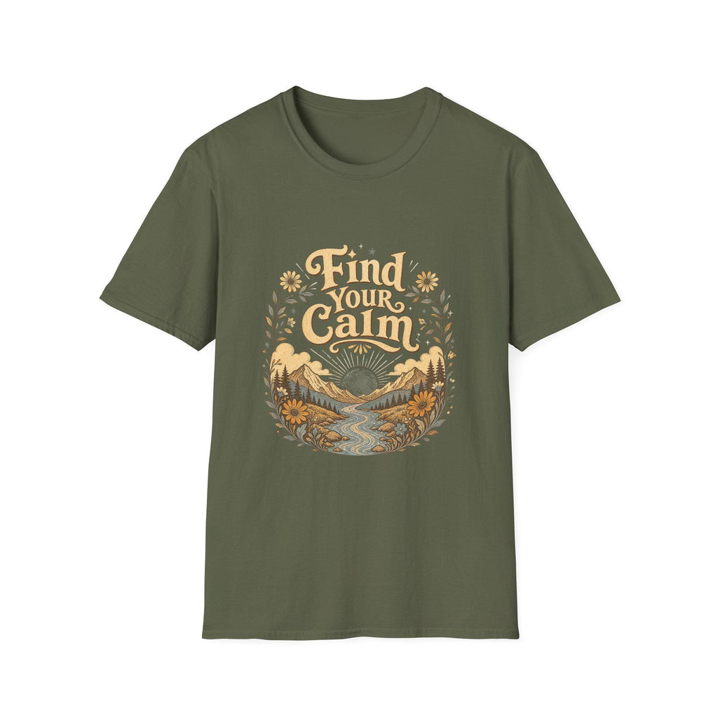 Find Your Calm T-Shirt | Mountain River Nature Design
